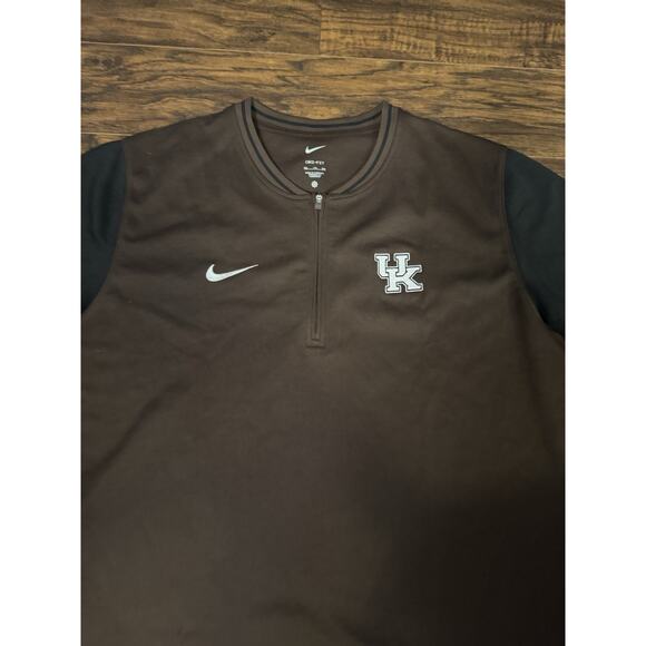 Nike Dri Fit 1/4 Zip University Of Ky Brown Pullover Sweatshirt Mens XXL - Picture 2 of 7
